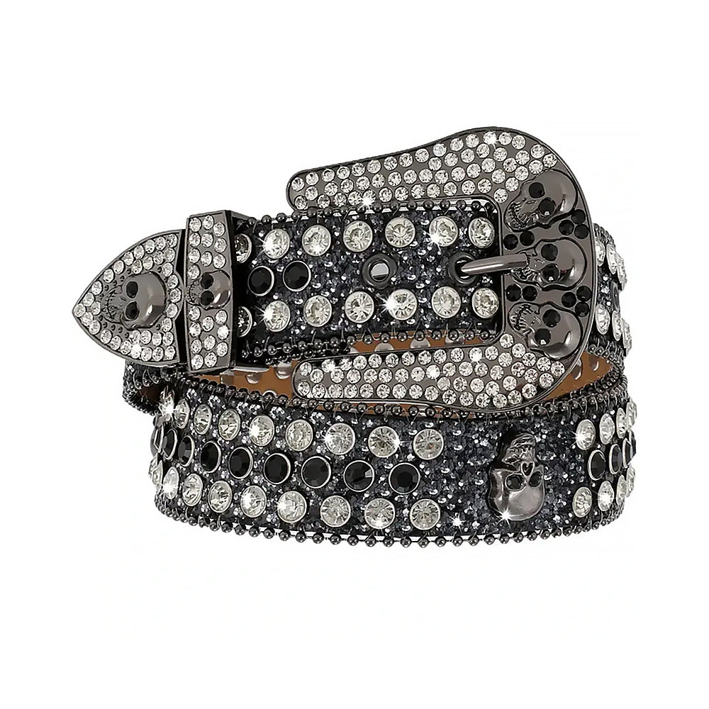 Rhinestone Belt Store Rhinestone Belt Store Black Shiny Strap with Black Crystal Rhinestones… — main product shot
