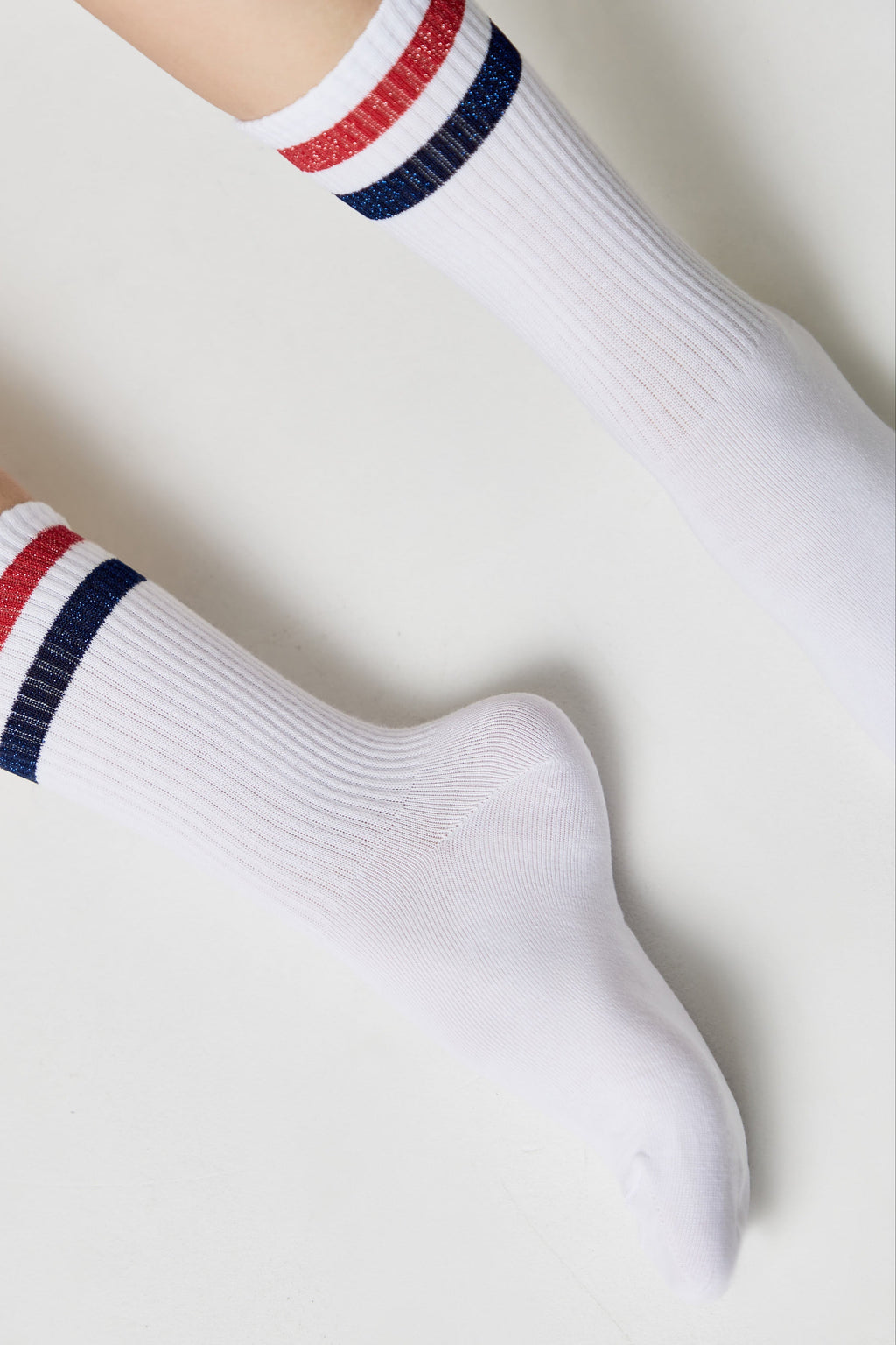 TheRanok.com Conte Cotton Long Socks Active 157 - Lurex Stripes — detail close-up
