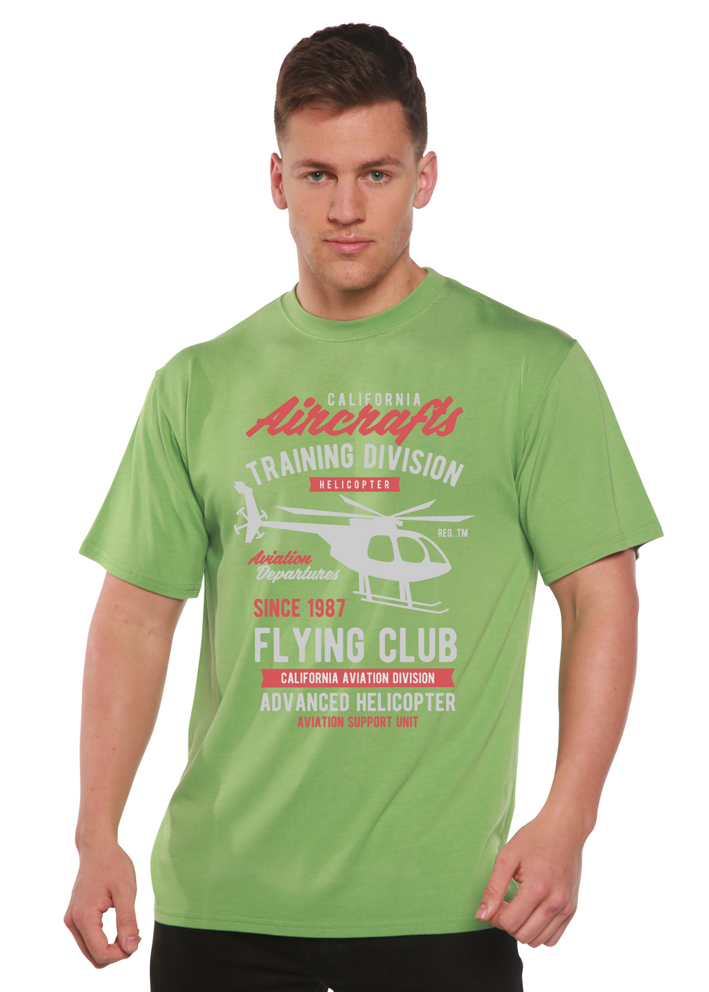California Aircraft Men's Bamboo Viscose/Organic Cotton Short Sleeve Graphic T-Shirt — view 5
