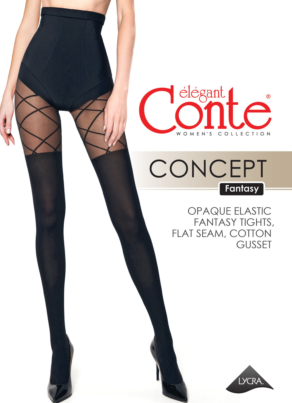 TheRanok.com Fantasy Tights Conte Concept - Knee-highs with Diamonds — in-use photo