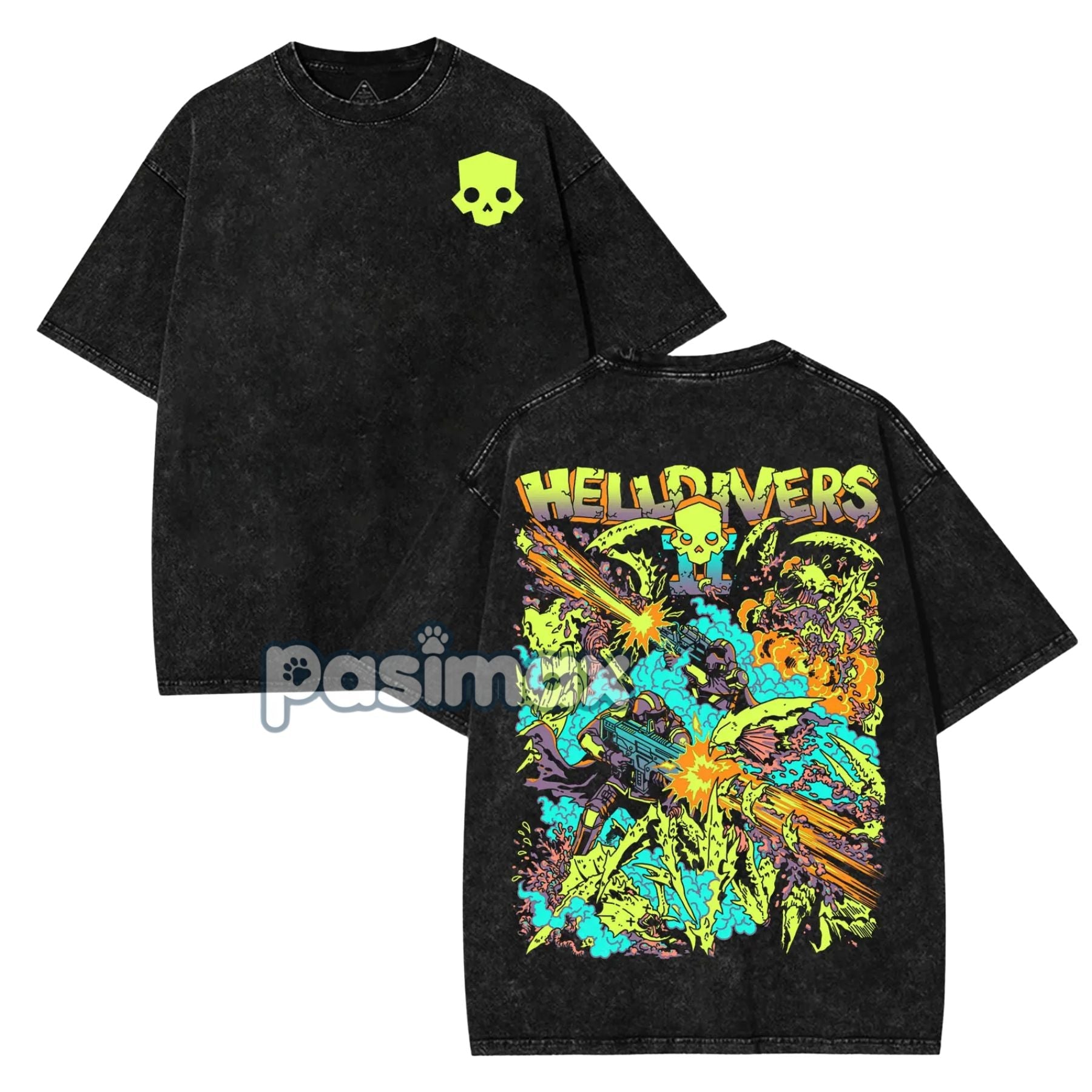 Pasimax Helldivers 2 "The Taste of Freedom" Washed Unisex T-shirt — lifestyle context