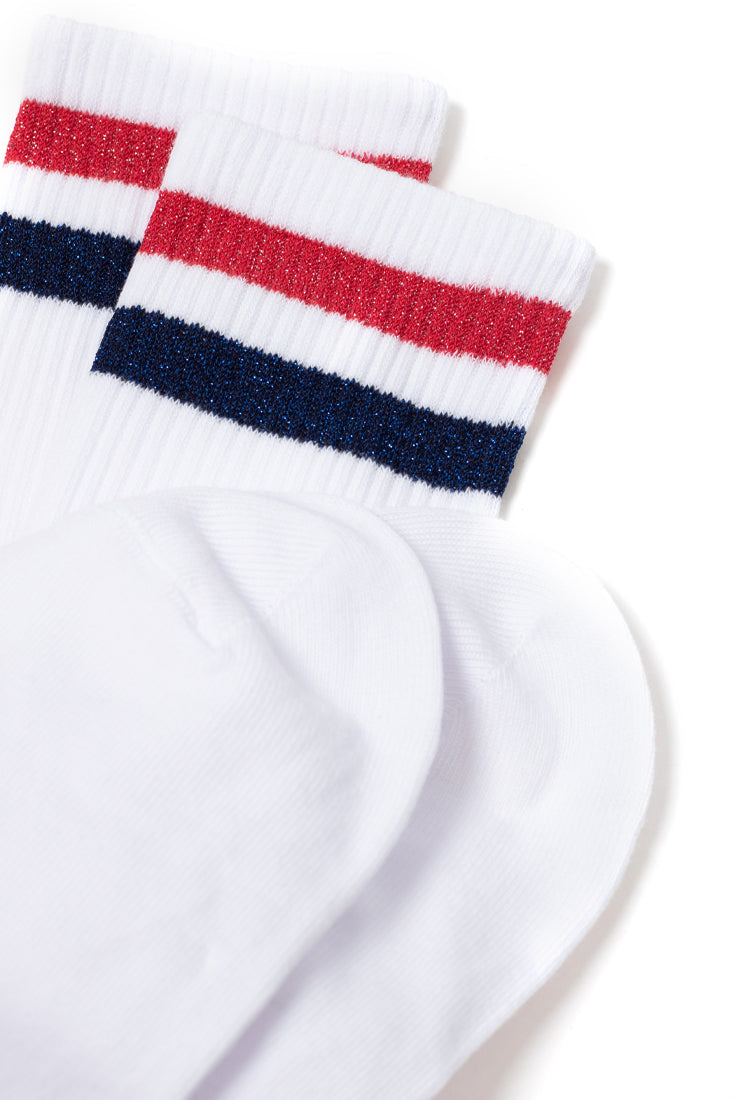 TheRanok.com Conte Cotton Long Socks Active 157 - Lurex Stripes — side view