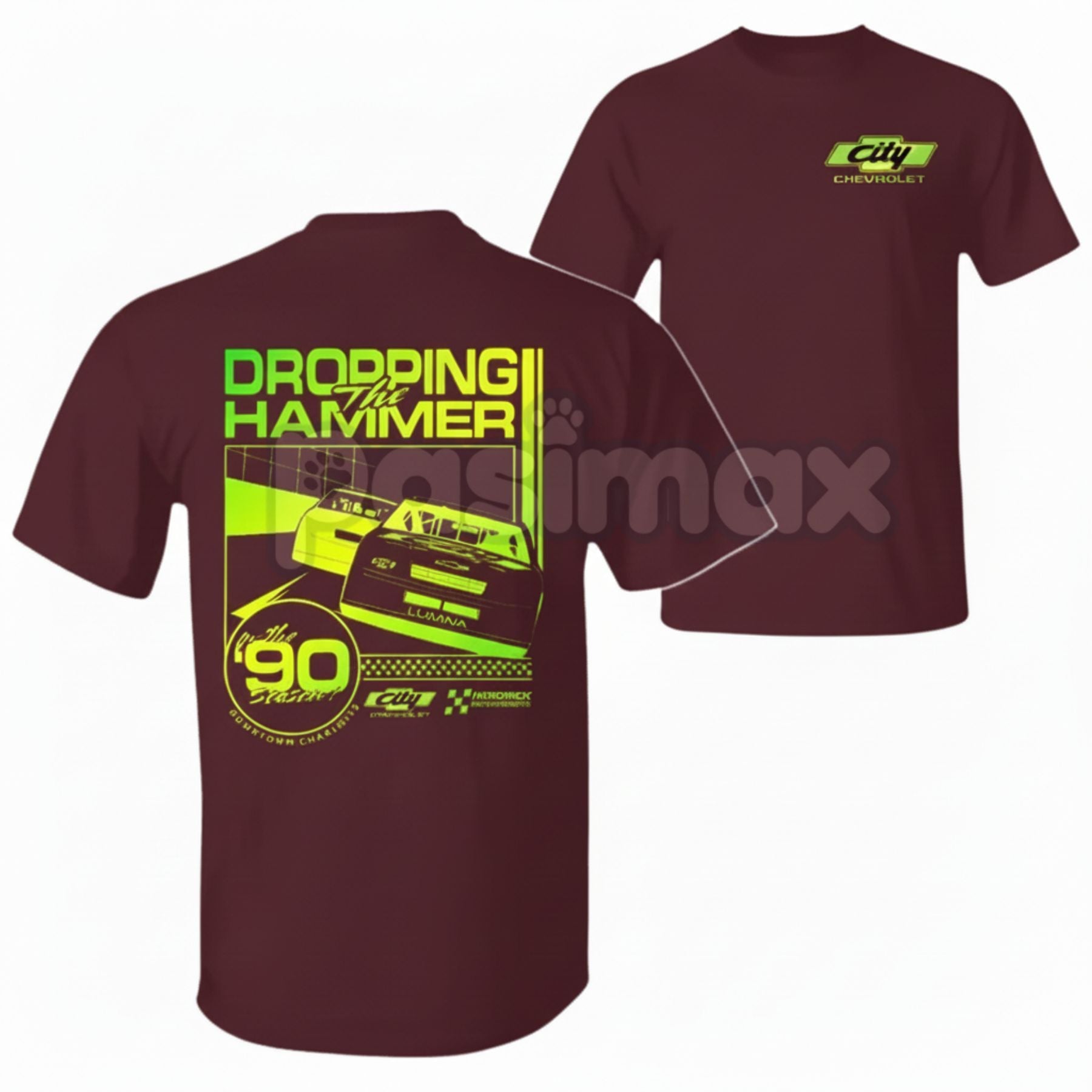 Pasimax Dropping the Hammer Chevy T-Shirt - Chevy Performance Graphic Tee, American Muscle Racing Apparel, Automotive Fan Gif