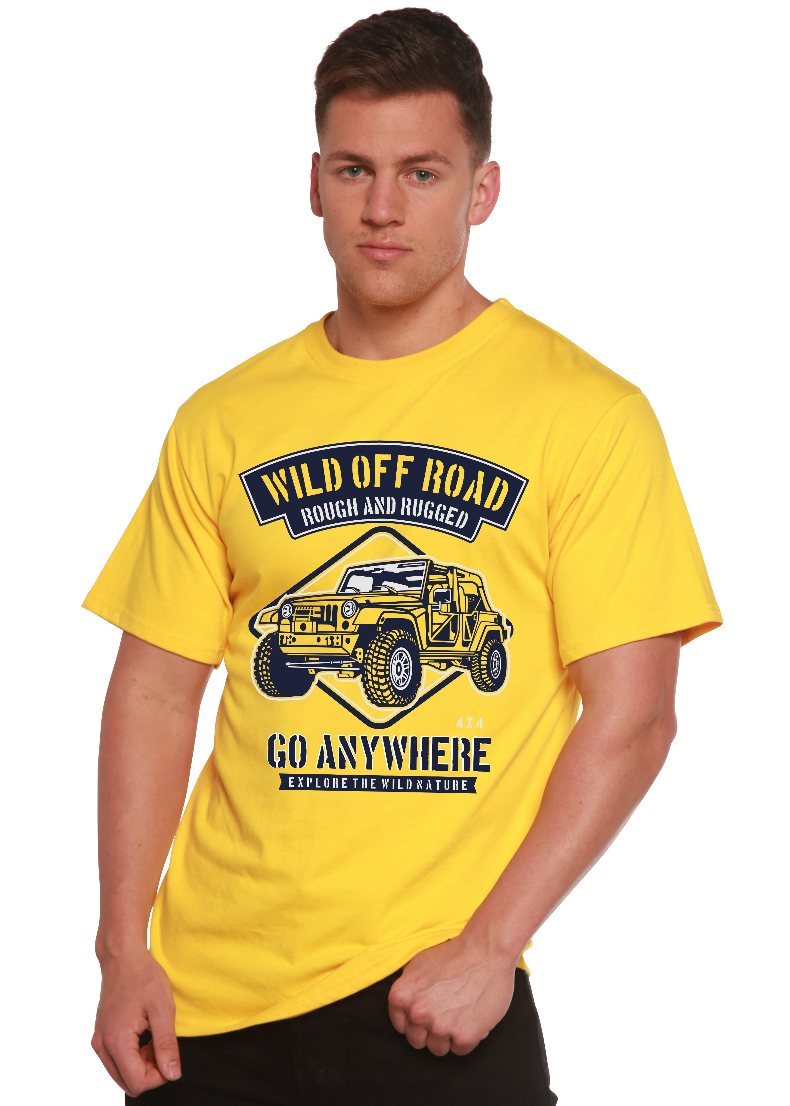 Spun Bamboo Wild Off Road Spun Bamboo® Men's Bamboo Viscose/Organic Cotton Short Sleeve Graphic T-Shirt — side view