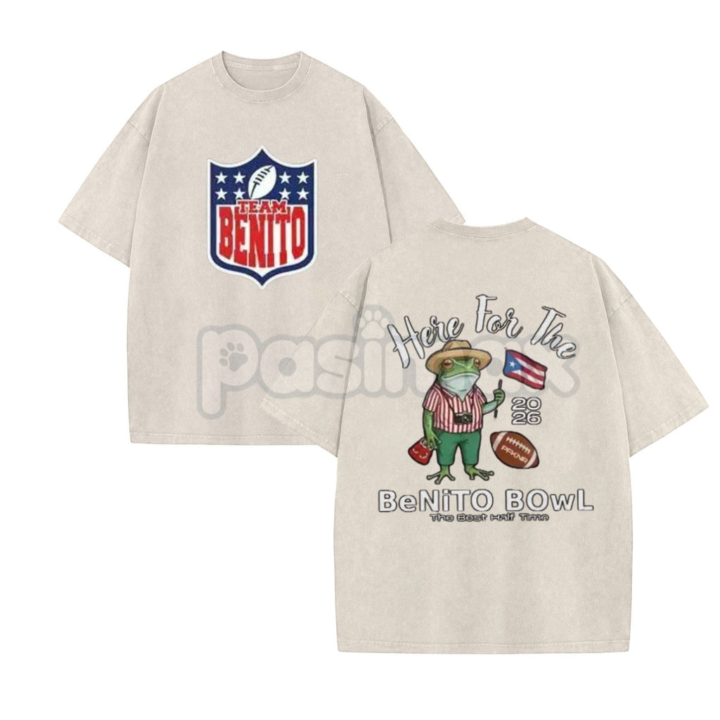 Pasimax Benito Bowl 2026 Vintage Washed Graphic Tee – Retro Music Event Inspired Streetwear — lifestyle context