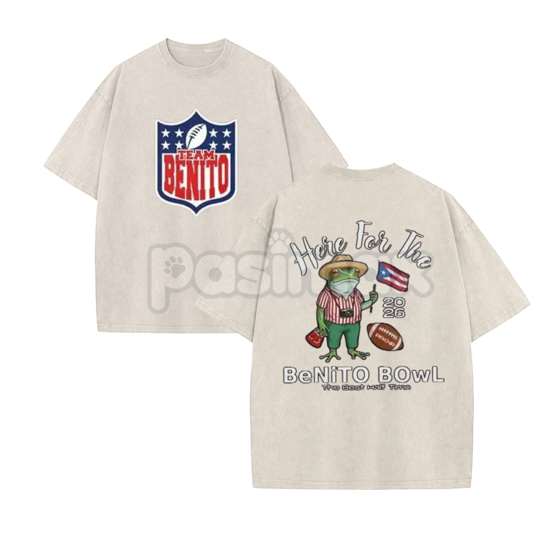 Pasimax Benito Bowl 2026 Vintage Washed Graphic Tee – Retro Music Event Inspired Streetwear — lifestyle context
