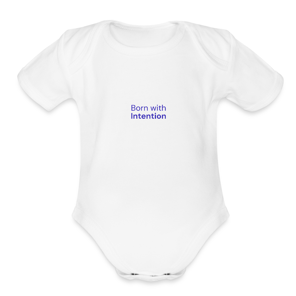 WONENA Born with Intention Organic Short Sleeve Baby Bodysuit — main product shot