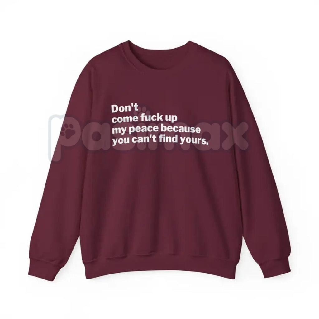 Pasimax Protect My Peace Sweatshirt | Set Boundaries Mental Health Crewneck | Assertive Self-Care Jumper | Tranquility Statem