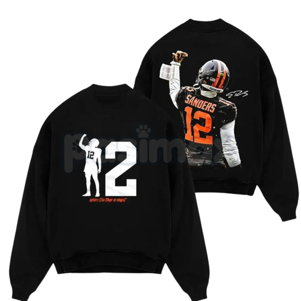 Pasimax Shedeur Sanders 12 Celly For Dawg Pound – Iconic Celebration Cotton Hoodie, Sweatshirt & T-Shirt — lifestyle context