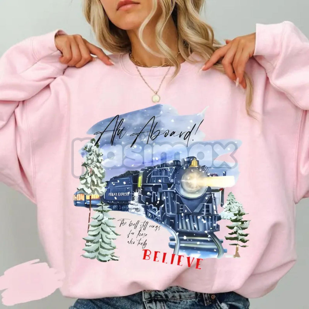 Pasimax The Polar Express Train Ride Sweatshirt — detail close-up