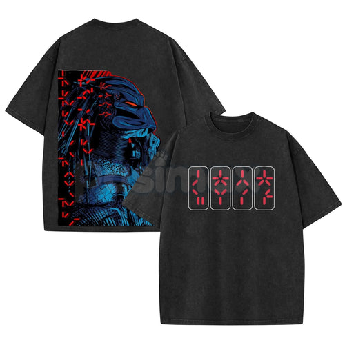 The Predator Classic Horror Movie Washed Tee – Retro 80s Sci-Fi Slasher Graphic T-Shirt