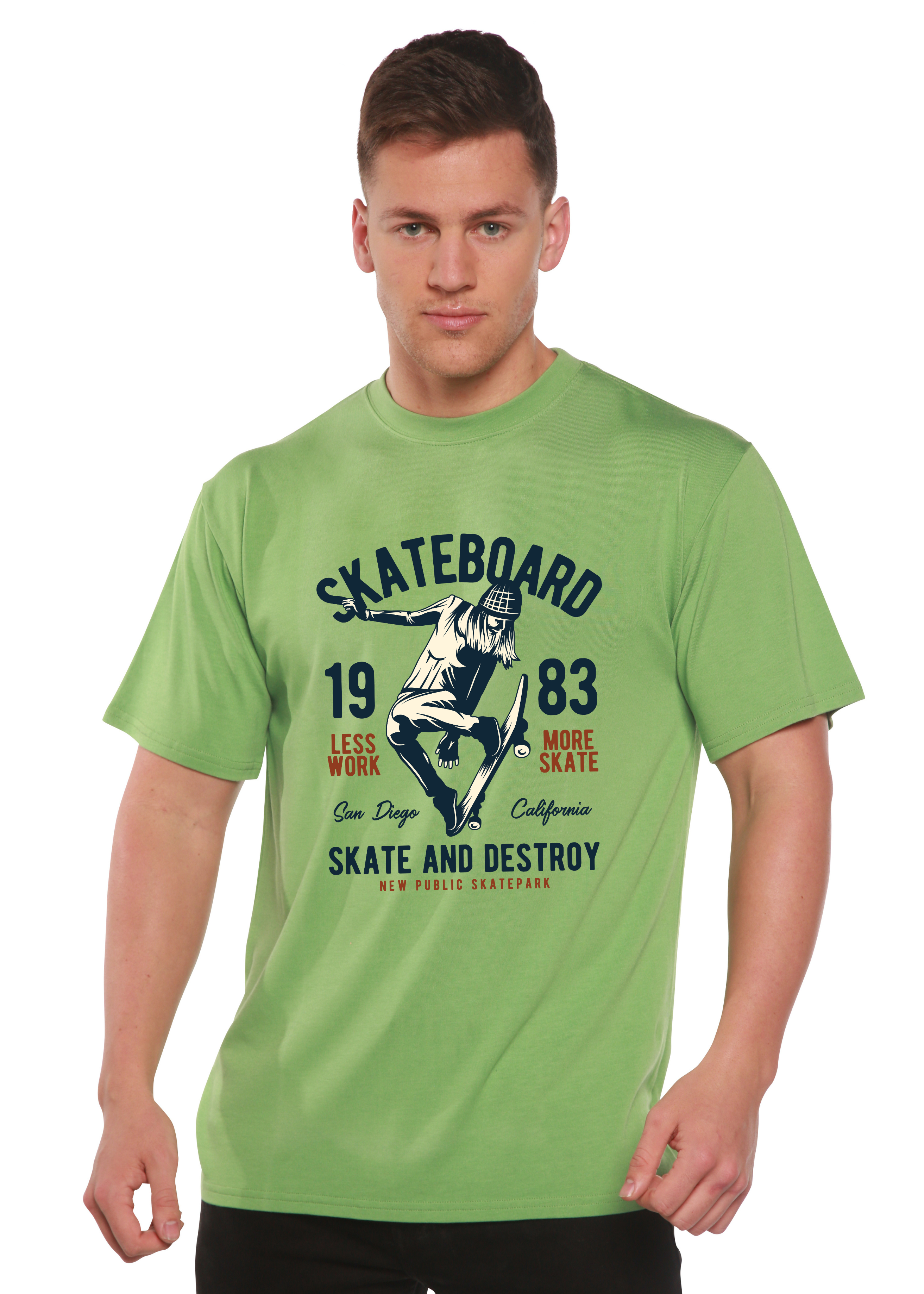 Spun Bamboo Skateboard 1983 Men's Bamboo Viscose/Organic Cotton Short Sleeve Graphic T-Shirt — main product shot