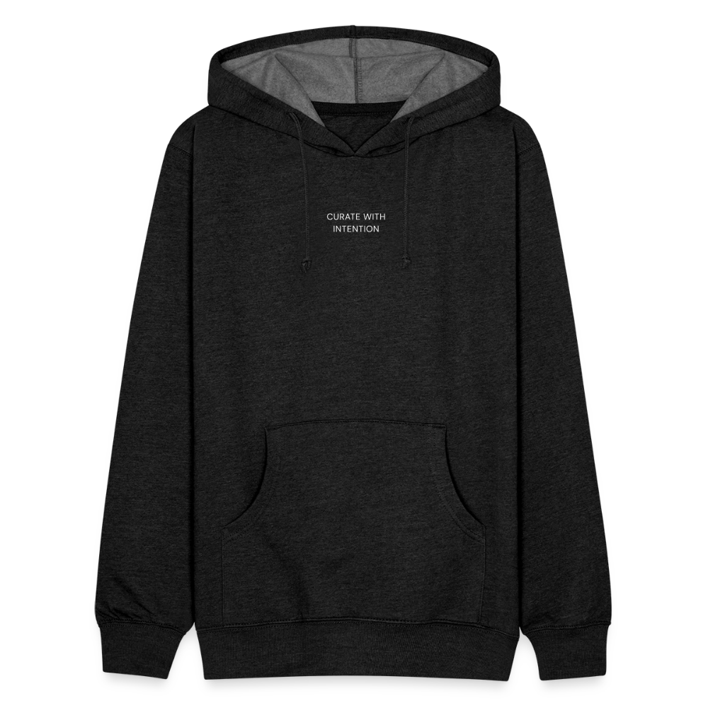 WONENA Curate with intention Unisex Organic Hoodie — lifestyle context