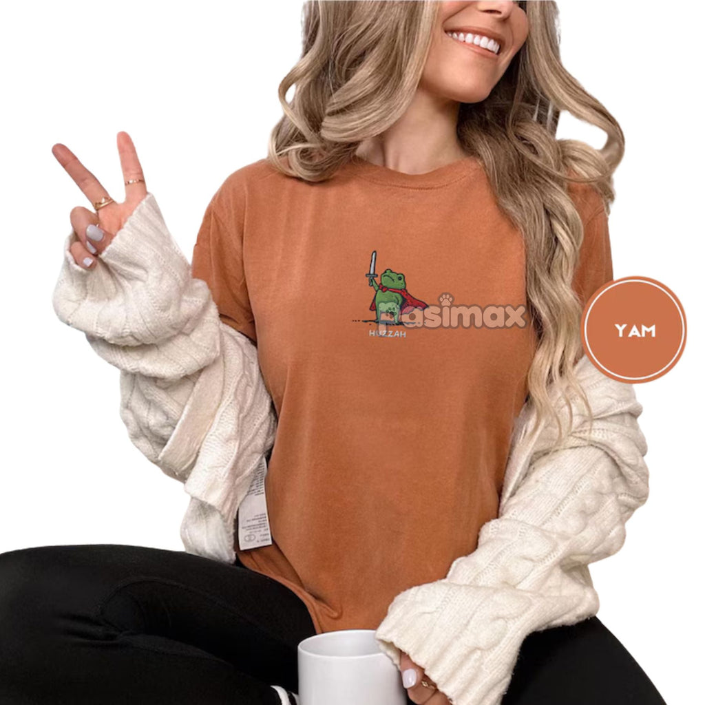 Pasimax Medieval Frog Knight Comfort Colors T-Shirt — back view