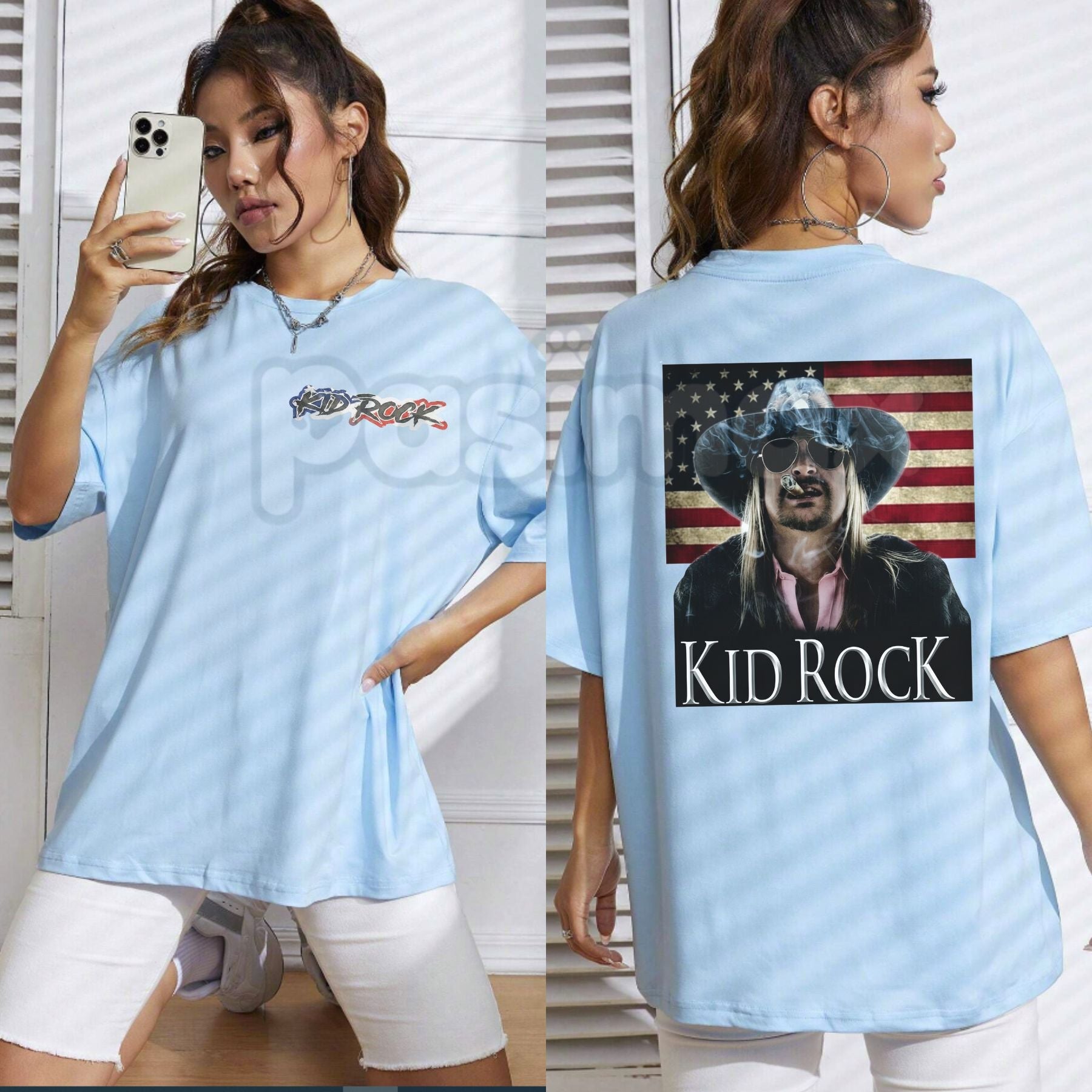 Pasimax Vtg Kid Rock 2024 Tour Men’s T-Shirt - American Rock & Roll Graphic Tee, Official Style Kid Rock Fan Apparel, Premium