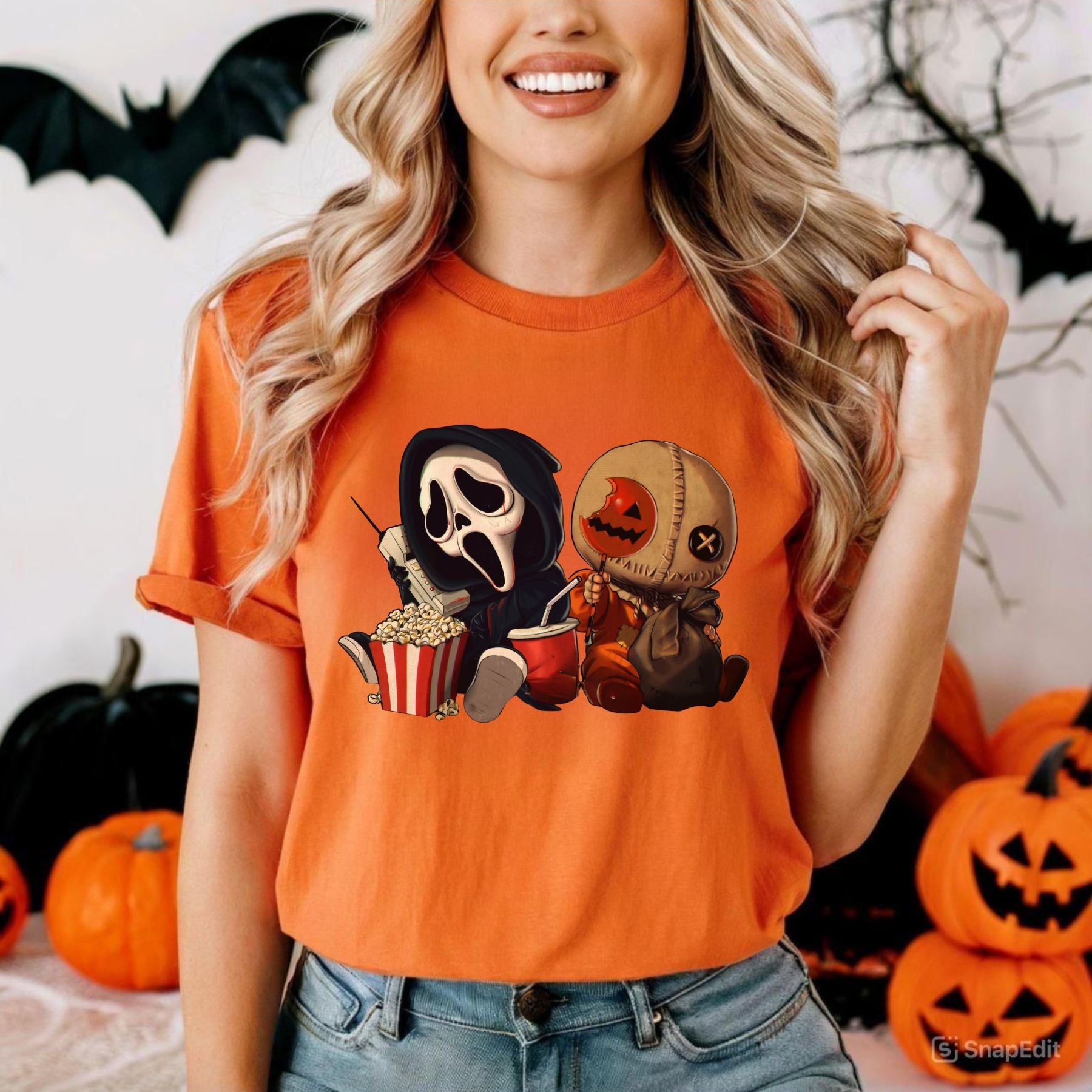 Pasimax "Mini Halloween Popcorn" T-shirt — detail close-up