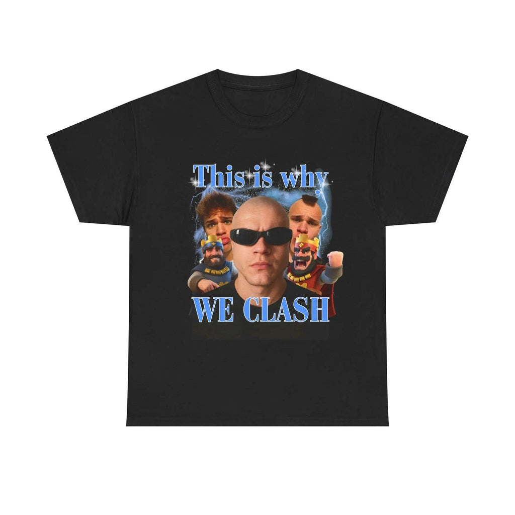 Pasimax "This is why WE CLASH" T-shirt — detail close-up