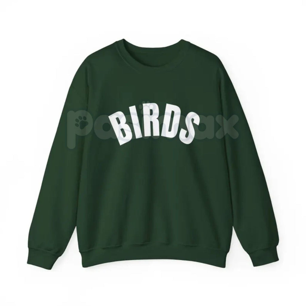 Pasimax BIRDS Sweatshirt | Minimalist Ornithology Nature Jumper | Bird Watcher Wildlife Crewneck | Nature Lover Gift — detail