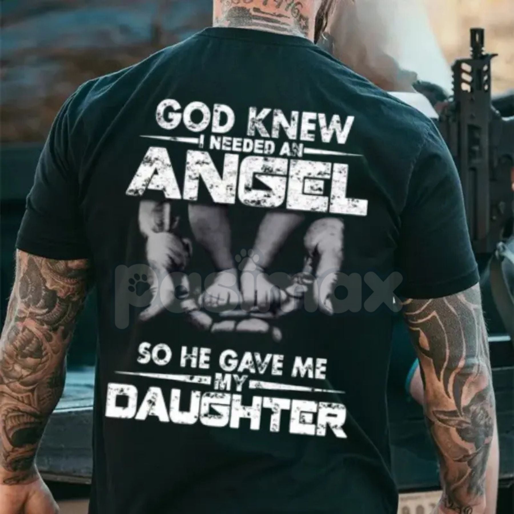 Pasimax "God Knew I Need An Angel" T-Shirt - Inspirational Faith Slogan Tee, Religious Gift for Mom, Unisex Memorial/Baby Ann