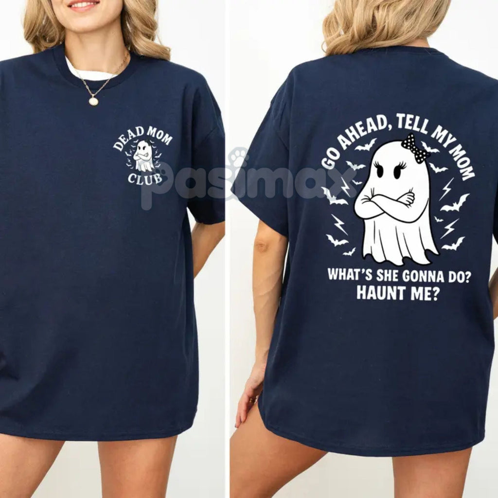 Pasimax "Dead Mom Club" Funny Shirt — detail close-up