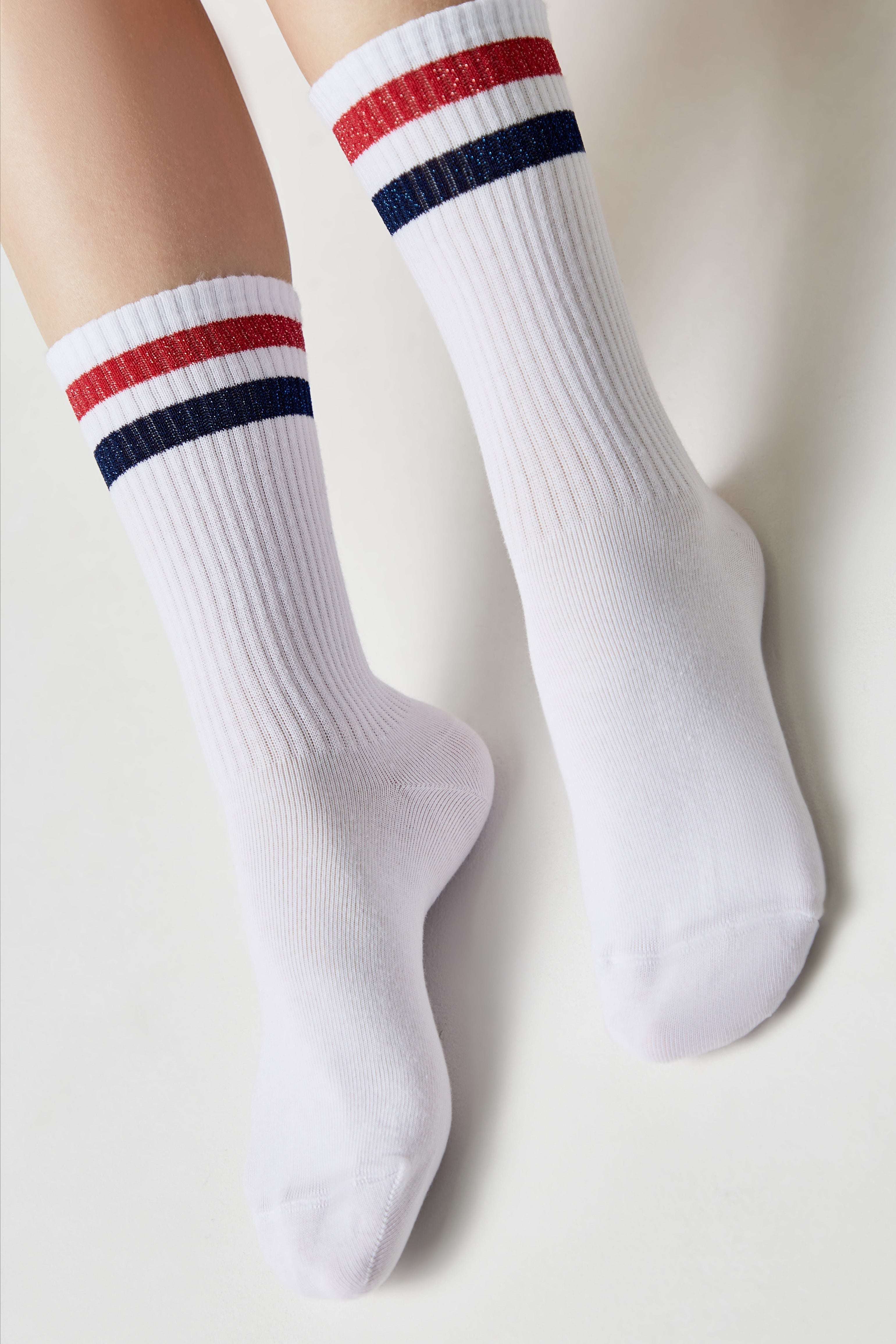 TheRanok.com Conte Cotton Long Socks Active 157 - Lurex Stripes — main product shot