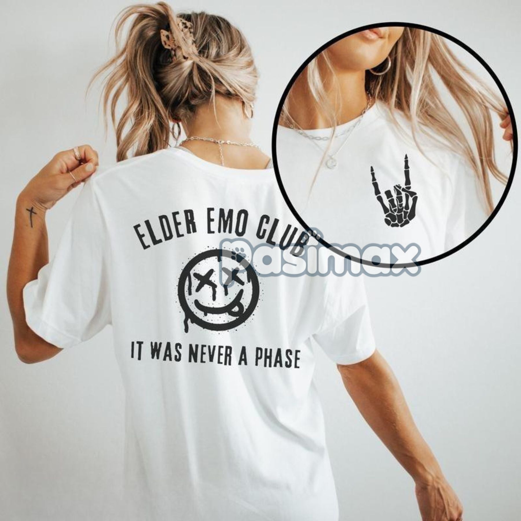 Pasimax "Elder Emo" T-Shirt — detail close-up