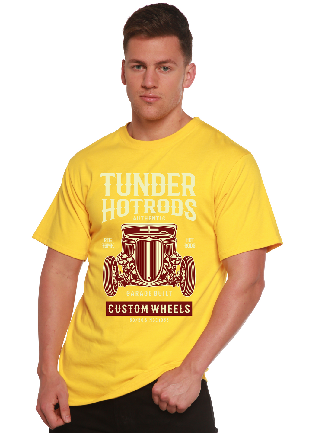 Spun Bamboo Thunder Hot Spun Bamboo® Men's Bamboo Viscose/Organic Cotton Short Sleeve Graphic T-Shirt — back view