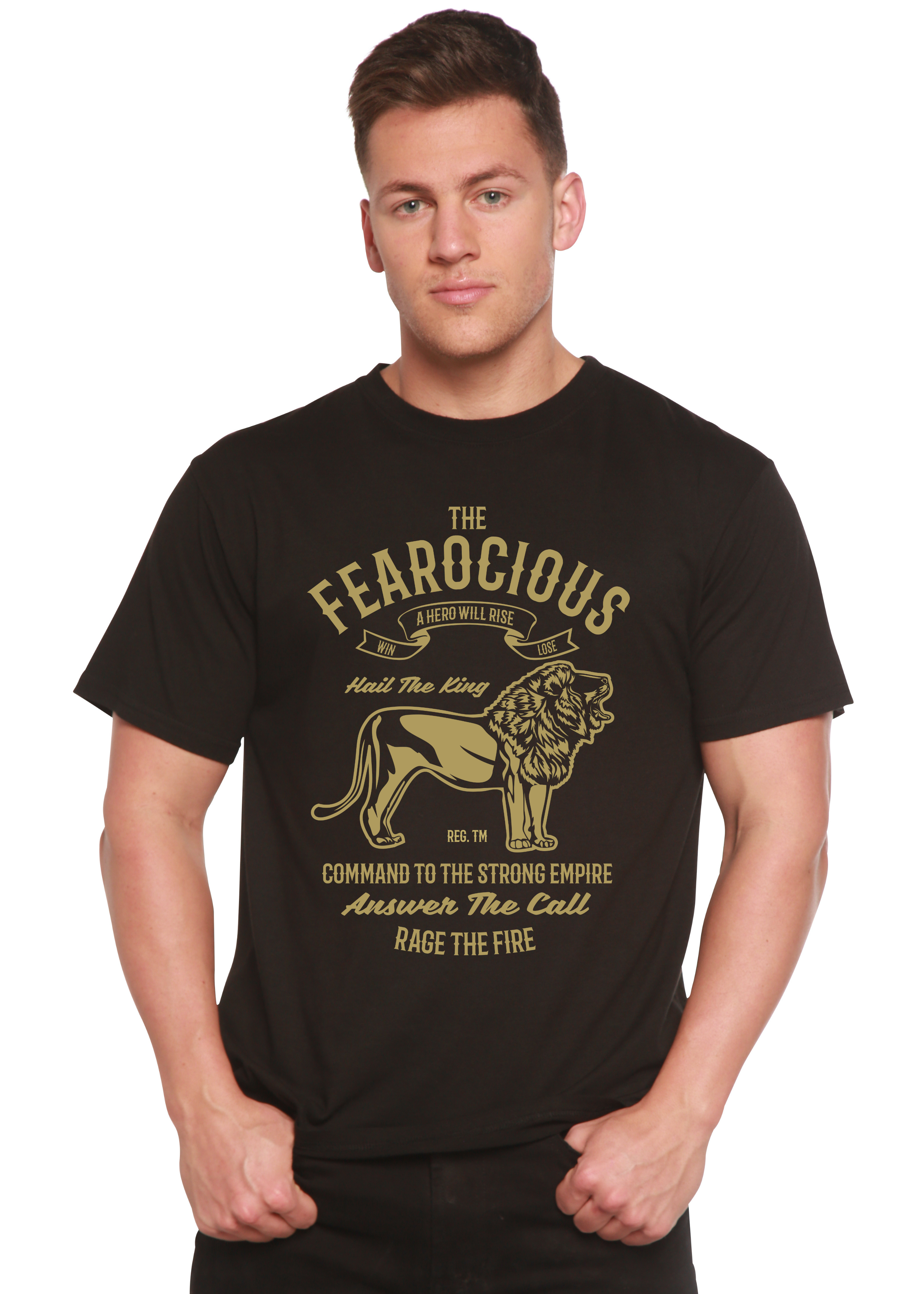 Spun Bamboo The Fearocious Spun Bamboo® Men's Bamboo Viscose/Organic Cotton Short Sleeve Graphic T-Shirt — main product shot