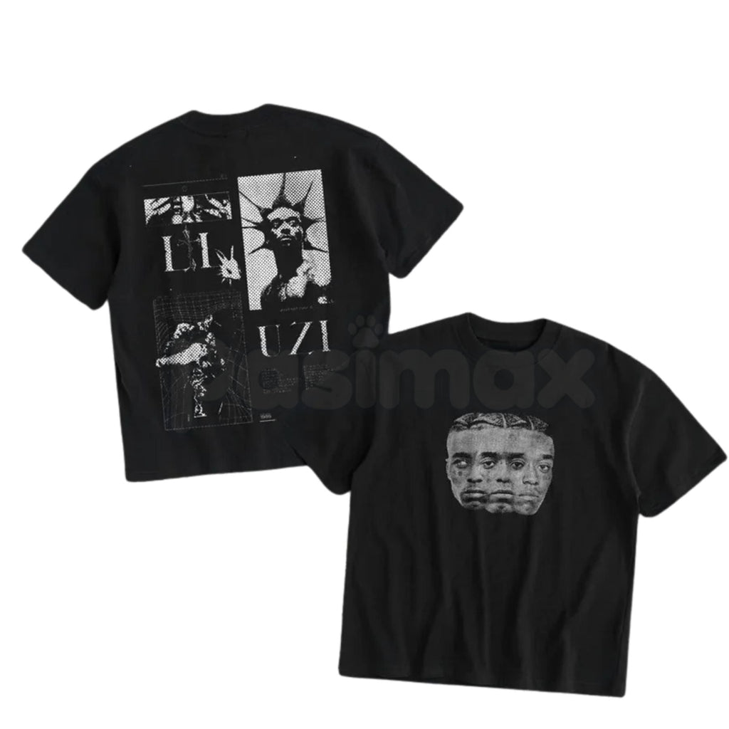 Pasimax Uziii Double-Sided Heavy Cotton Graphic Tee - Premium Tactical Streetwear Shirt, Bold Urban Graphic Apparel, Heavywei