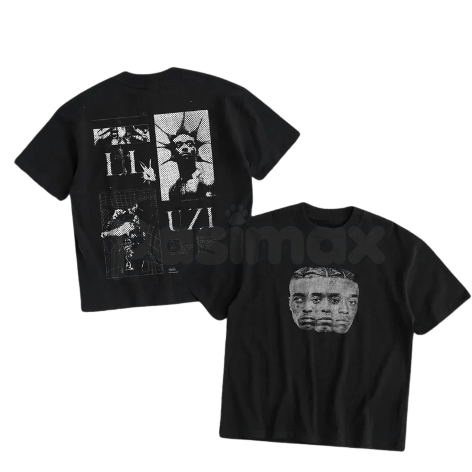 Pasimax Uziii Double-Sided Heavy Cotton Graphic Tee - Premium Tactical Streetwear Shirt, Bold Urban Graphic Apparel, Heavywei