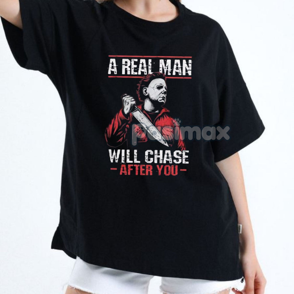 Pasimax Scary Halloween Horror Movie T-Shirt — back view