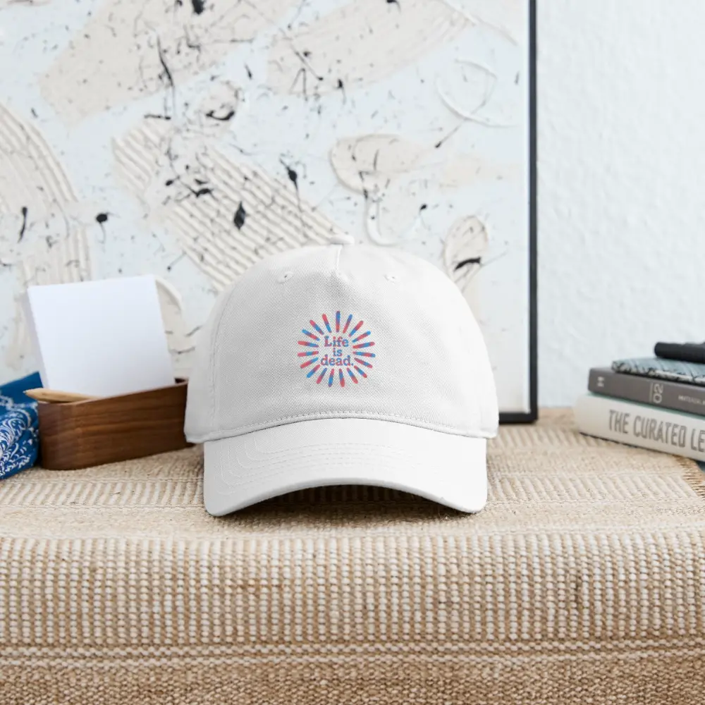 Life is Dead Red & Blue TieDye Sunburst Dad Hat