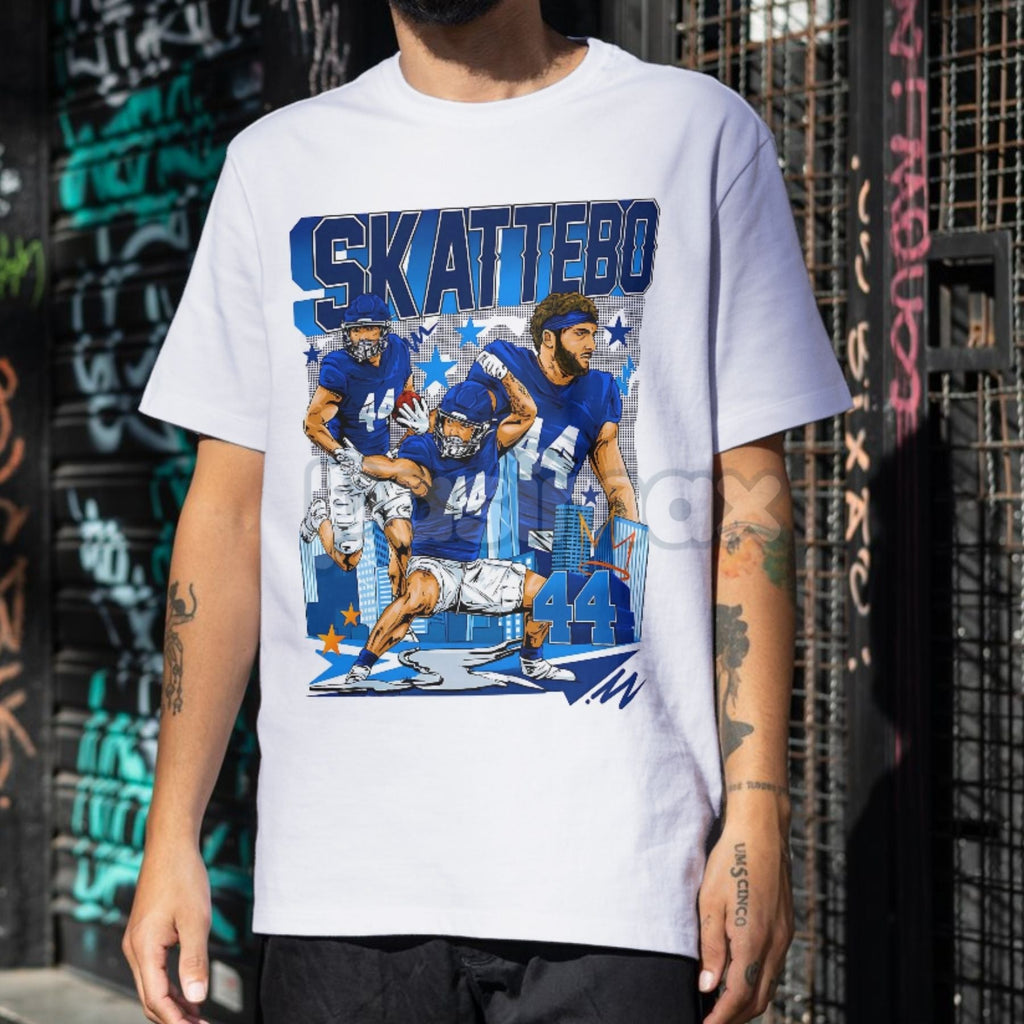 Pasimax Cam Skattebo New York Giants Graphic T-Shirt - ASU Sun Devils RB Rookie Tee, "The Truck" Football Apparel — detail cl