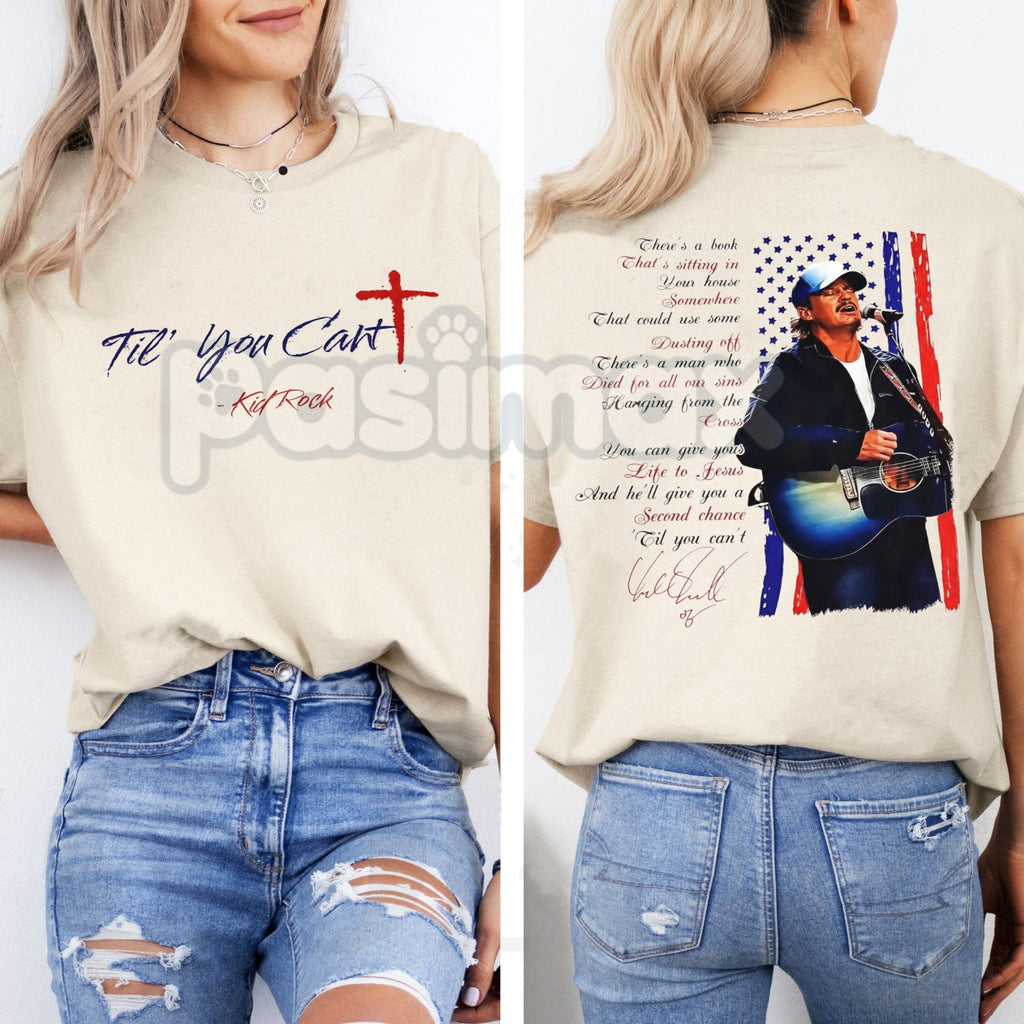 Pasimax Official Kid Rock "Til You Can't" TPUSA Super Bowl 2026 T-Shirt - Commemorative Concert Graphic Tee, Premium Heavywei