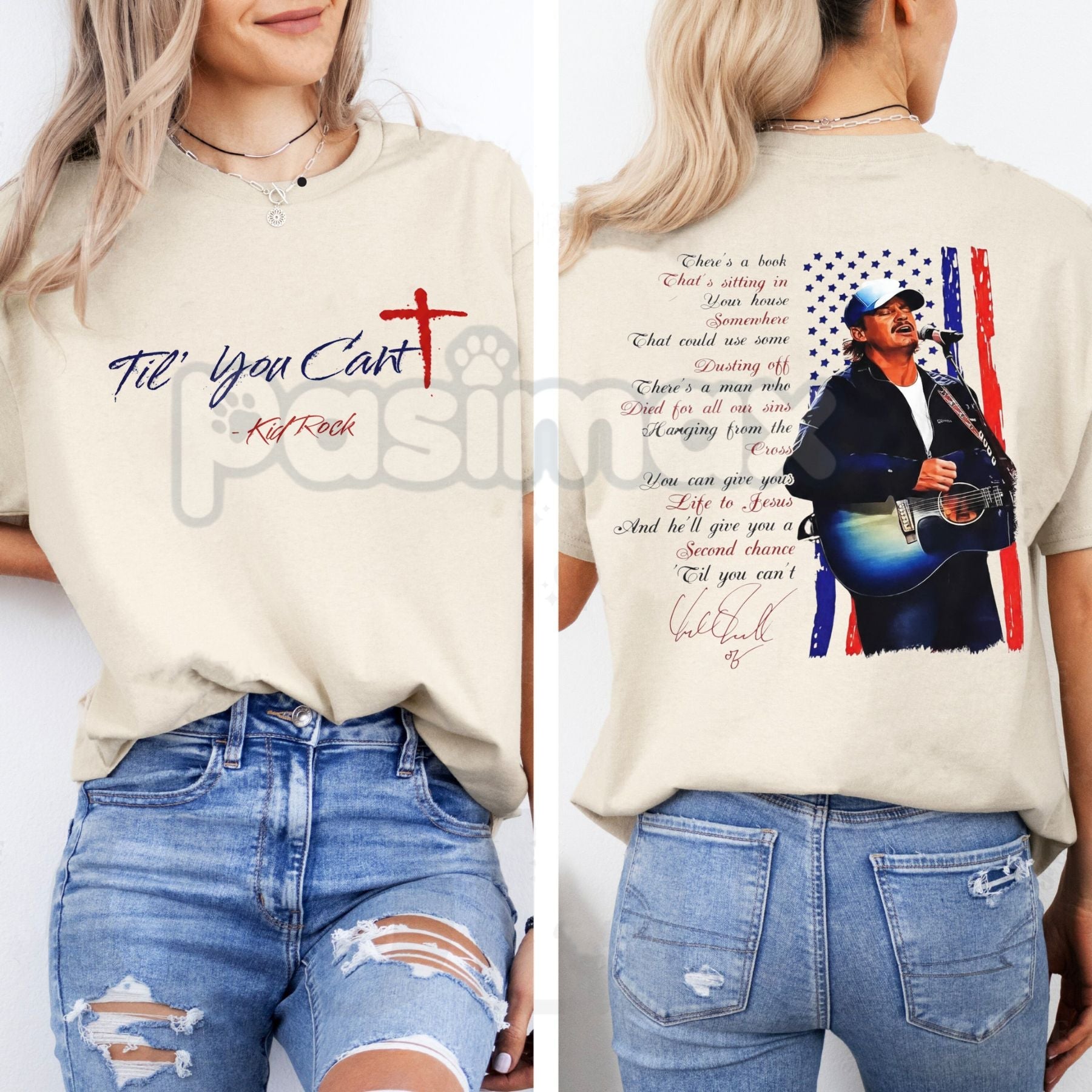 Pasimax Official Kid Rock "Til You Can't" TPUSA Super Bowl 2026 T-Shirt - Commemorative Concert Graphic Tee, Premium Heavywei