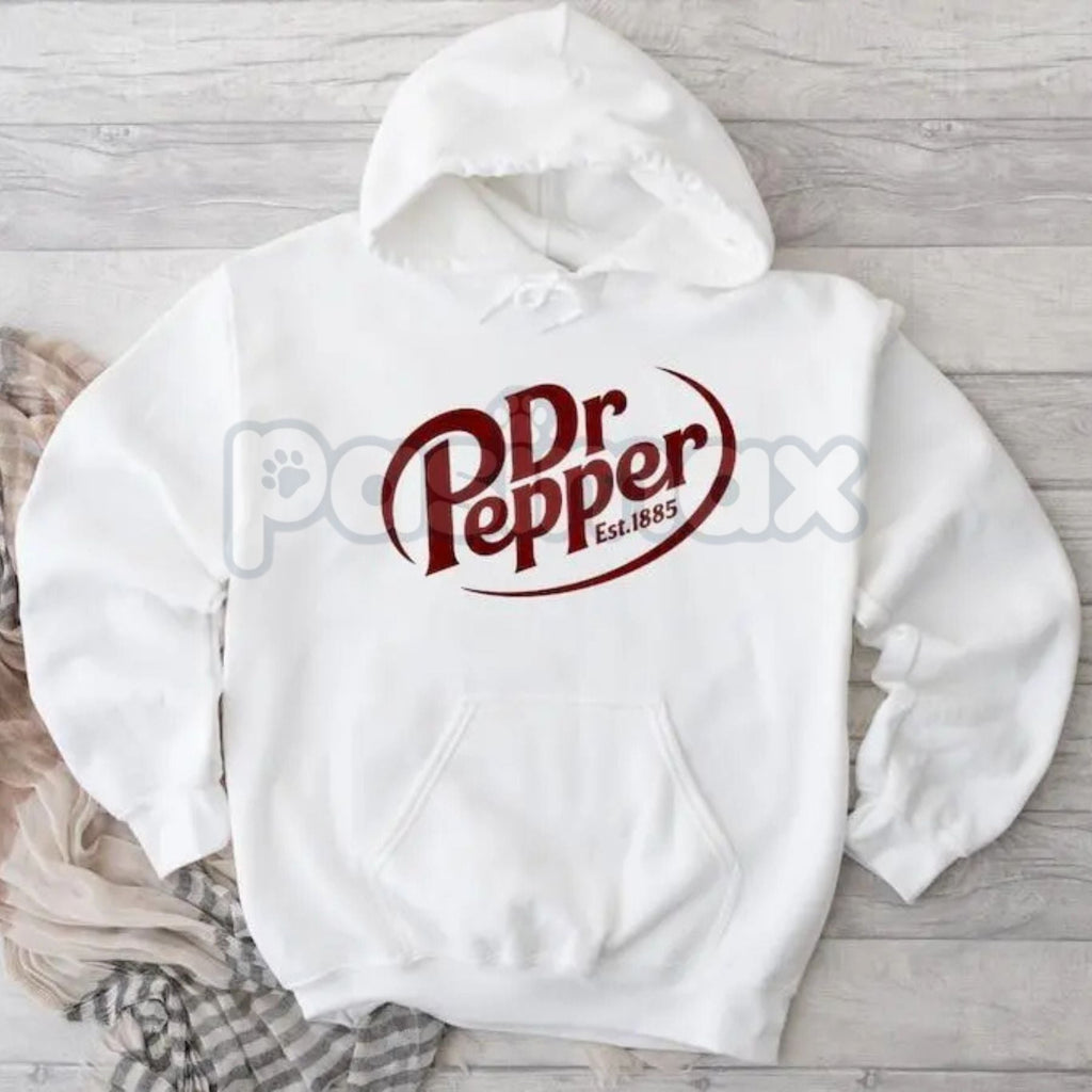 Pasimax Dr Pepper Unisex Hoodie – Iconic Soda Brand Pullover, 23 Flavors Fan Apparel, Classic Drink Merch — detail close-up