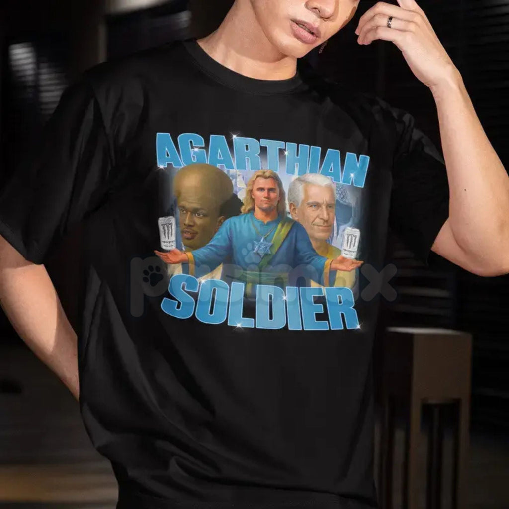Pasimax Agarthian Soldier Graphic T-Shirt - "Welcome to Agartha" Funny Tee, Kirkifie Viral Meme Apparel, Hollow Earth Theory 