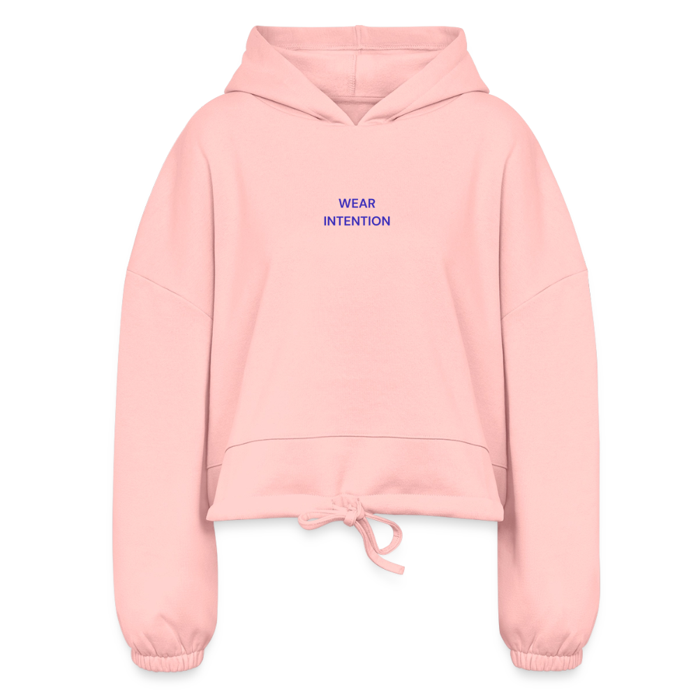 WONENA Go Green Women’s Cropped Hoodie — back view