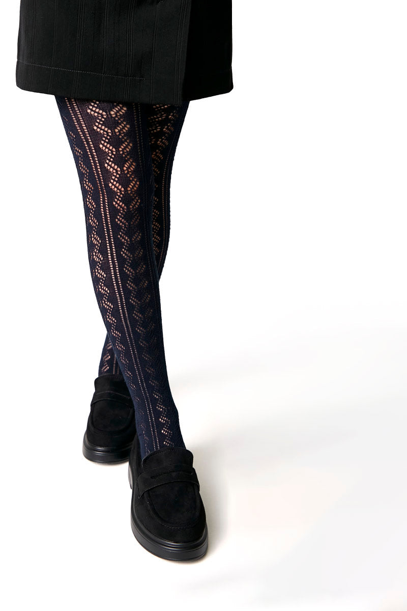 TheRanok.com Conte-Kids Cotton Tights Miss 617 - Lace Pattern — detail close-up