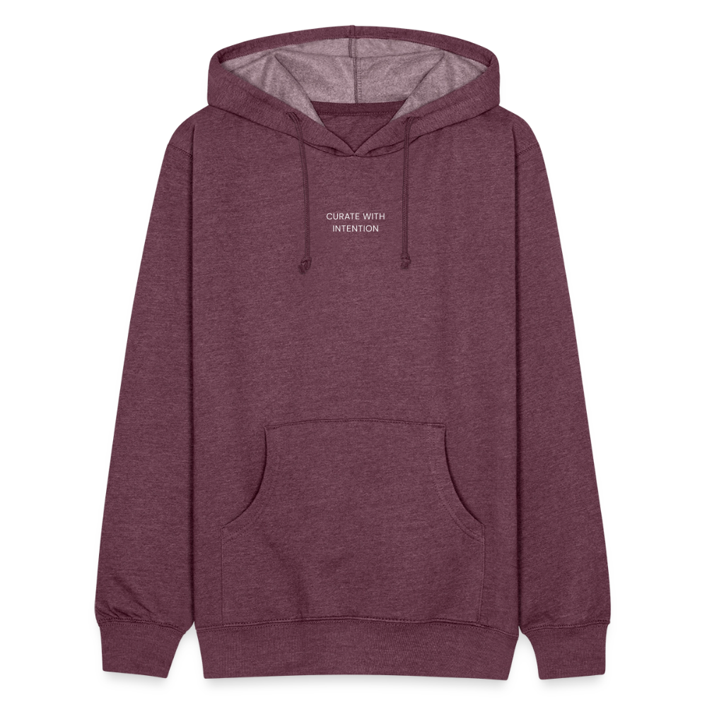 WONENA Curate with intention Unisex Organic Hoodie — side view