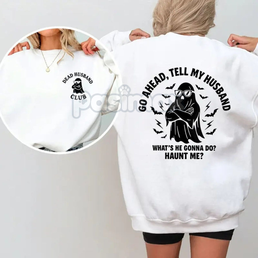 Pasimax Dead Husband Club Sweatshirt — detail close-up