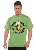 Spun Bamboo Born to Drink Men's Bamboo Viscose/Organic Cotton Short Sleeve Graphic T-Shirt — main product shot