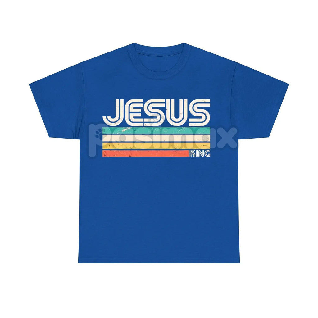 Pasimax Classic Vintage Jesus Graphic Tee - Retro Faith Menswear Shirt, Timeless Statement Top — detail close-up