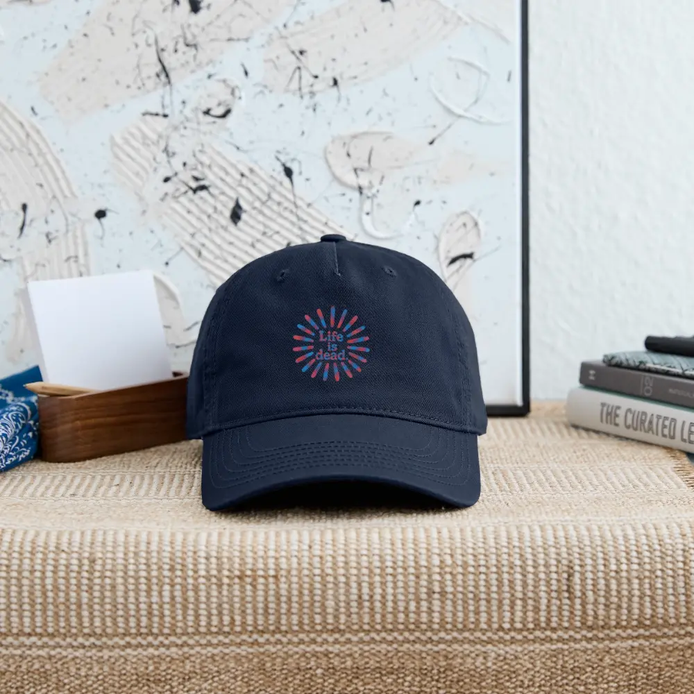 Life is Dead Red & Blue TieDye Sunburst Dad Hat