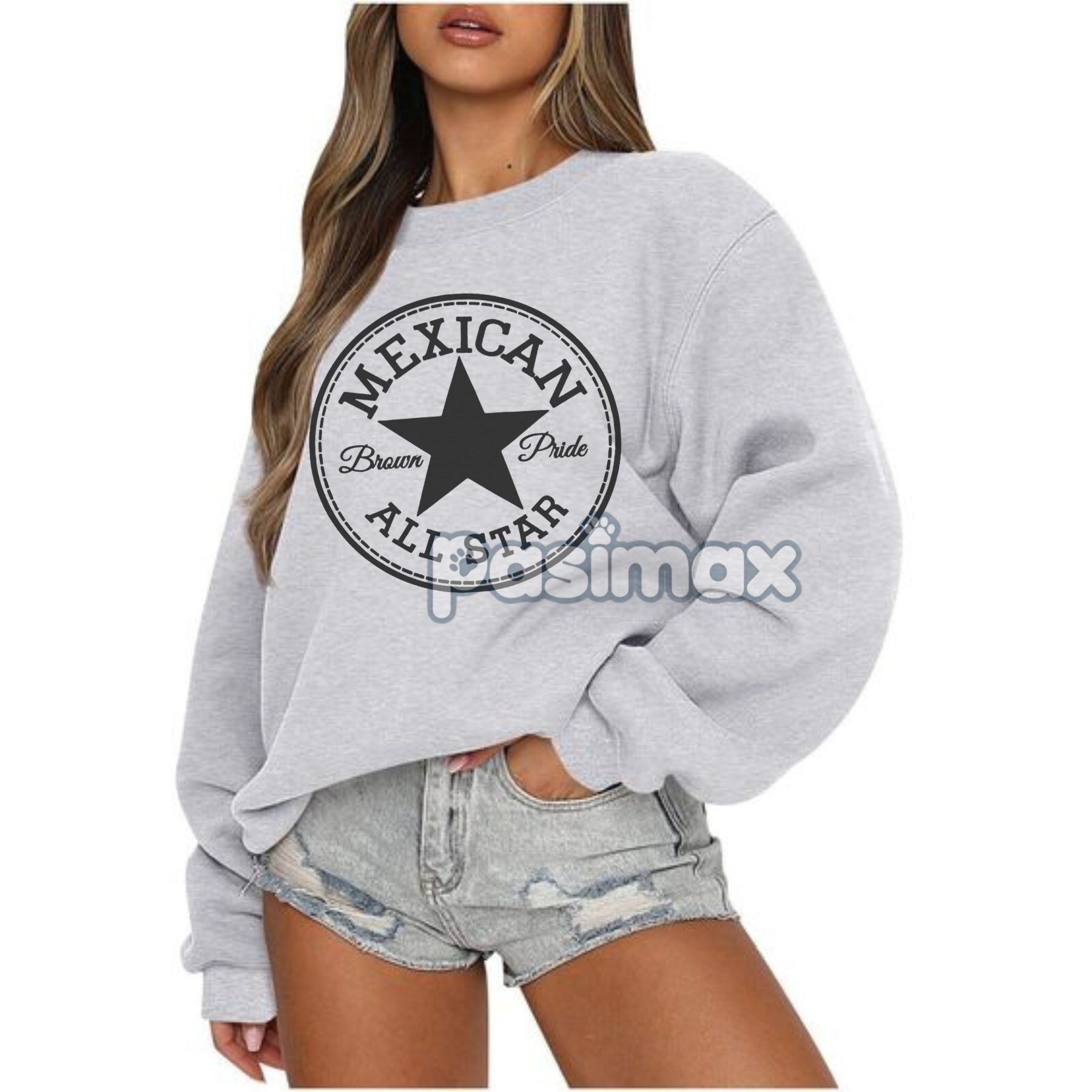 Pasimax Mexican Brown Pride Chicano Sweatshirt — back view