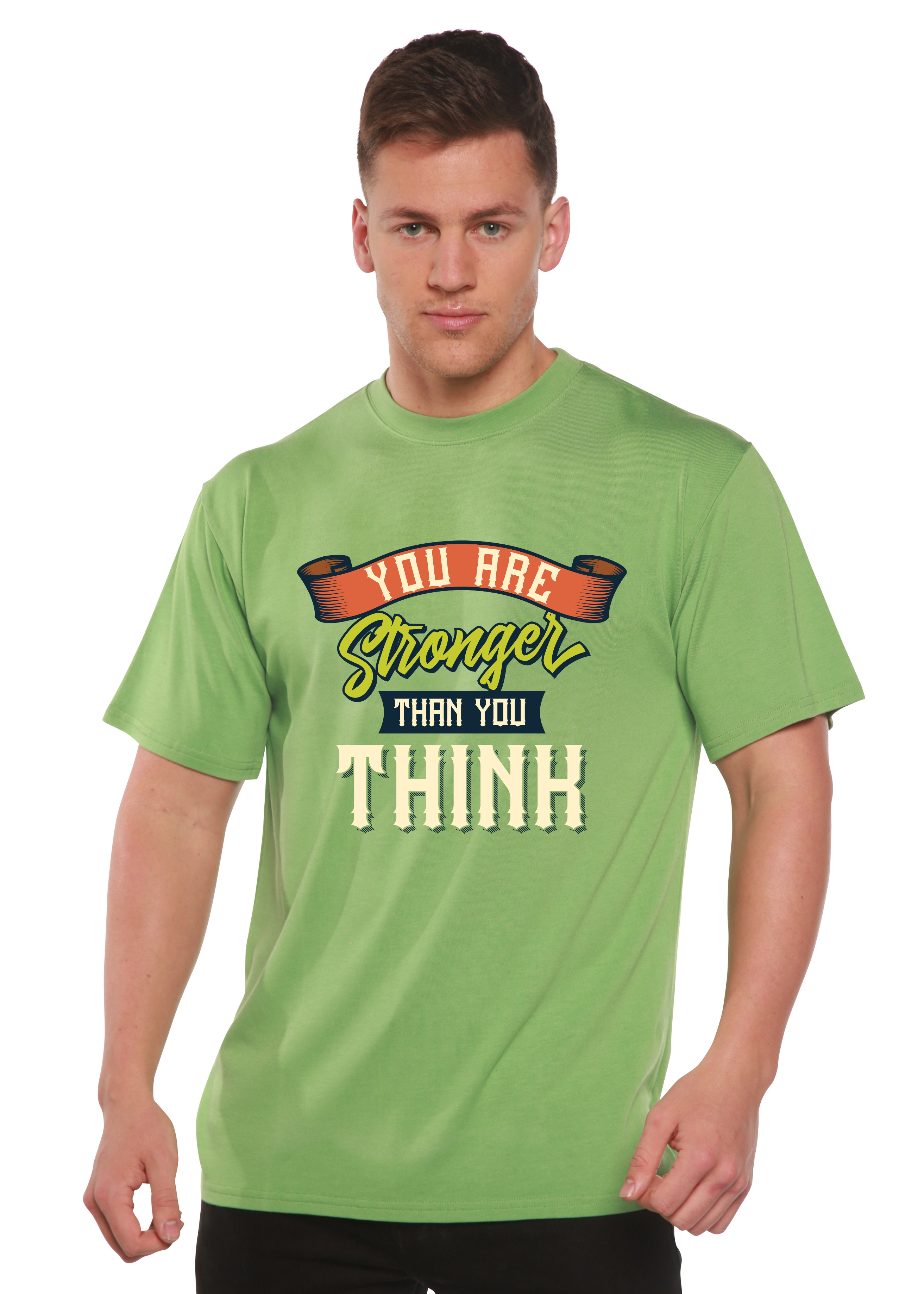Spun Bamboo You Are Stronger Than You Think Men's Bamboo Viscose/Organic Cotton Short Sleeve Graphic T-Shirt — main product s