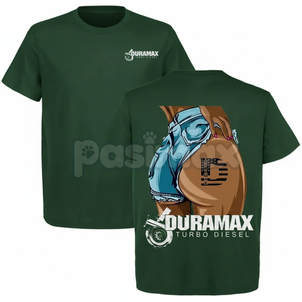 Pasimax Sexy Duramax Babe 2 Sides T-shirt - Truck & Car Enthusiast Shirt, Diesel Performance Apparel, Bold Women's Truck Fan 