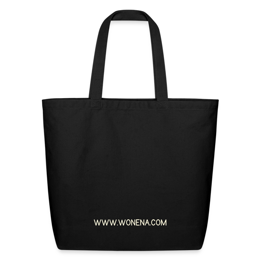 WONENA Eco-Friendly Cotton Tote - Black — Black detail