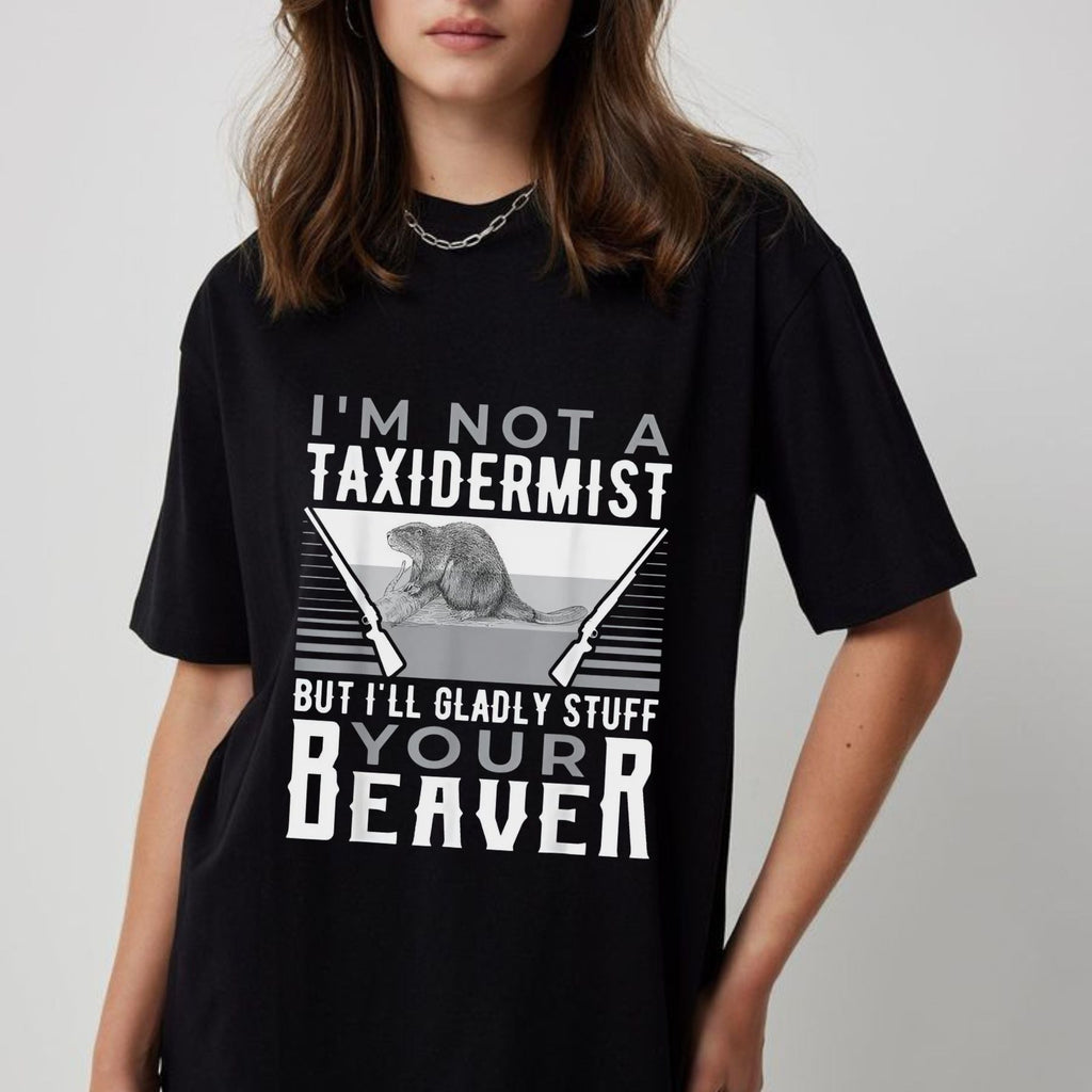 Pasimax "I'm Not A Taxidermist" T-Shirt — detail close-up