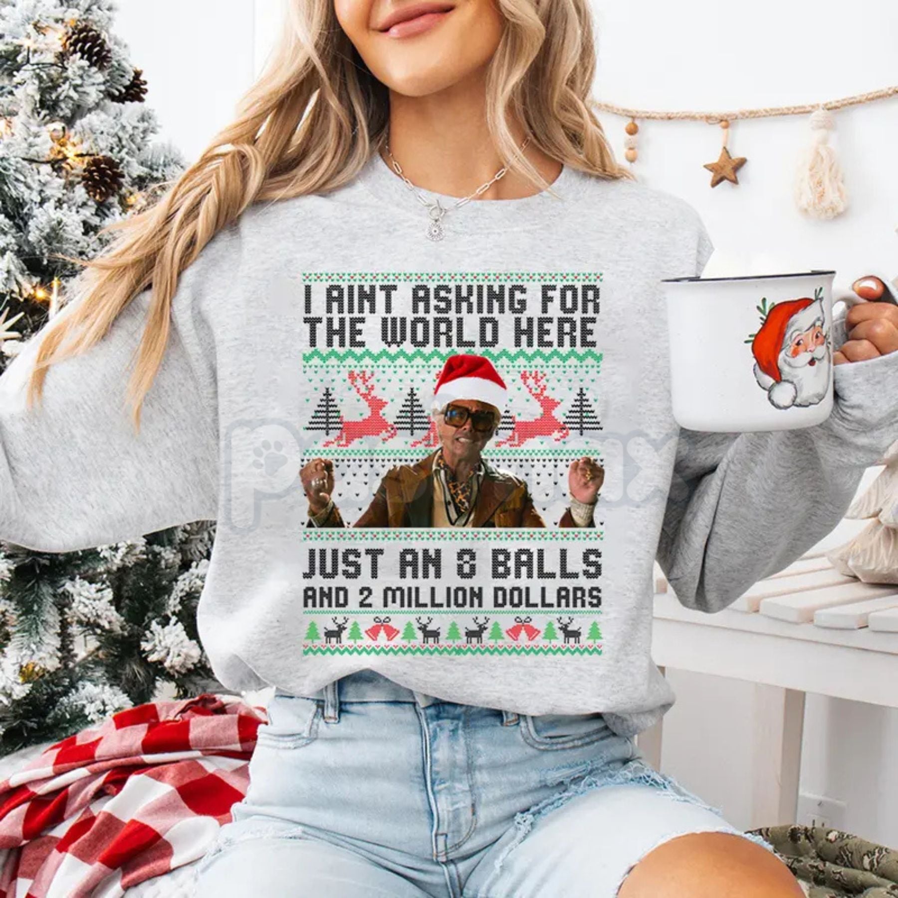 Pasimax Baby Billy Freeman's "The Righteous Gemstones" Christmas Sweatshirt | Danny McBride Ugly Sweater Alternative | Uncle 